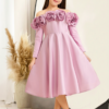 ai-product-45980 Романтична мини рокля с флорална дантела и стегната талия